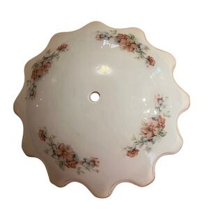 MCM glass ceiling light ruffled shade Floral Design